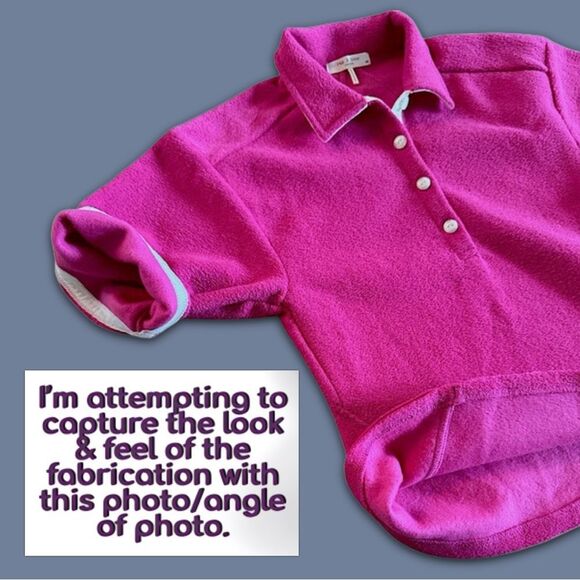 Rag & Bone Pink Polo Tee - Picture 8 of 16